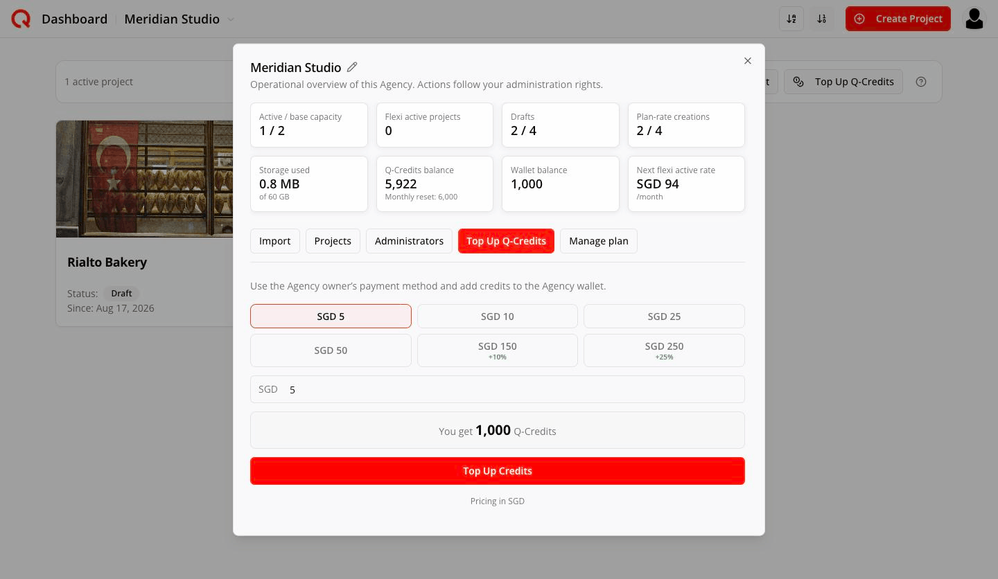 Top Up tab