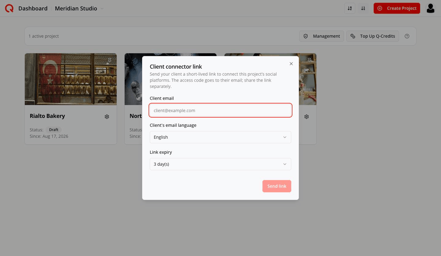 Client connector link